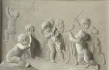 Children Playing with a Goat. Creator: Unknown