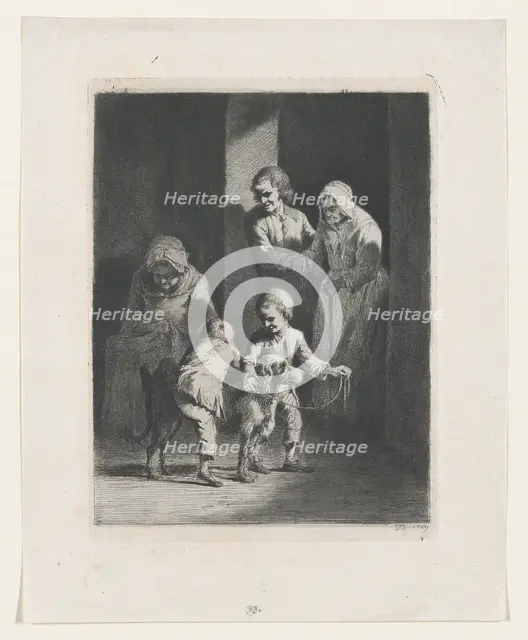 Children Playing with a Dog, 1789. Creator: Jean-Jacques de Boissieu.