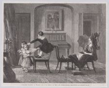 Children playing at Horses, from "Illustrated London News", November 29, 1862. Creator: William Luson Thomas