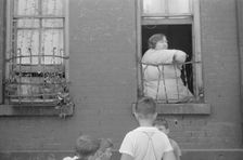 Children playing in the street, 61st Street between 1st and 3rd Avenues, New York, 1938. Creator: Walker Evans