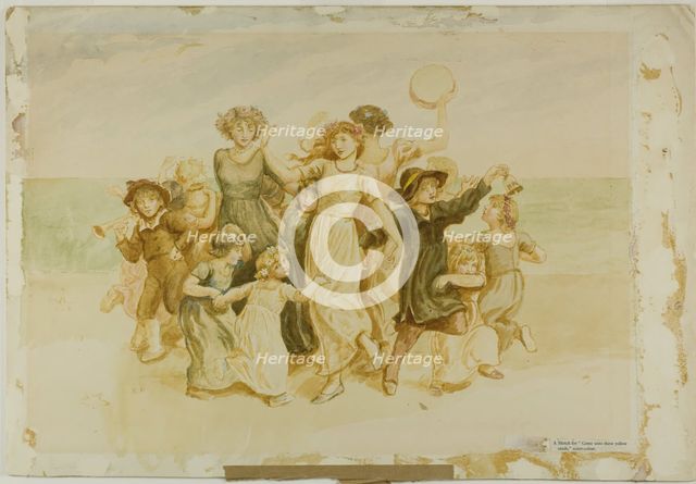Children Playing on the Beach, n.d. Creator: Catherine Greenaway.