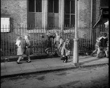 Children Playing Outside, 1940. Creator: British Pathe Ltd