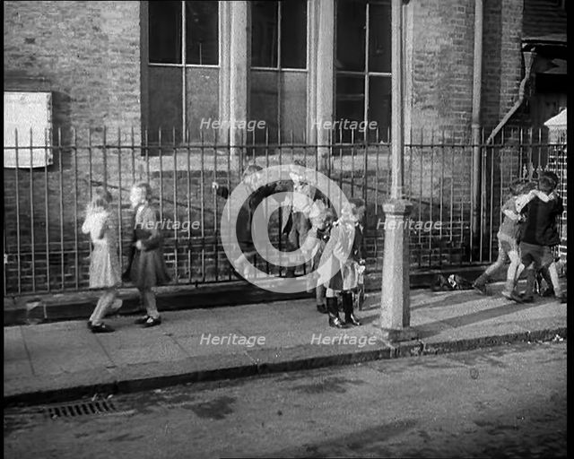 Children Playing Outside, 1940. Creator: British Pathe Ltd.