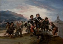 Children Playing Soldiers (Niños jugando a soldados), 1786. Creator: Goya, Francisco, de (1746-1828)