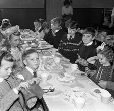 Children's Christmas party at a Methodist school, South Yorkshire, 1964. Creator: Michael Walters