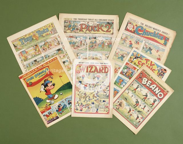Children's comics with golfing themes, British, c1950s-c1960s. Creator: Unknown.