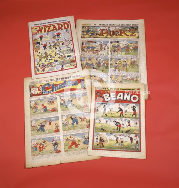 Children's comics with golfing themes, c1950s-c1960s. Creator: Unknown.