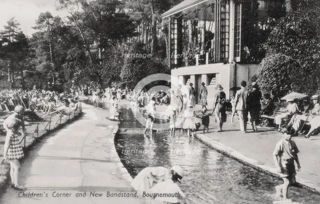 'Children's Corner and New Bandstand, Bournemouth', Dorset, c1920s Artist: Unknown