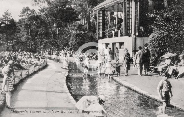'Children's Corner and New Bandstand, Bournemouth', Dorset, c1920s Artist: Unknown