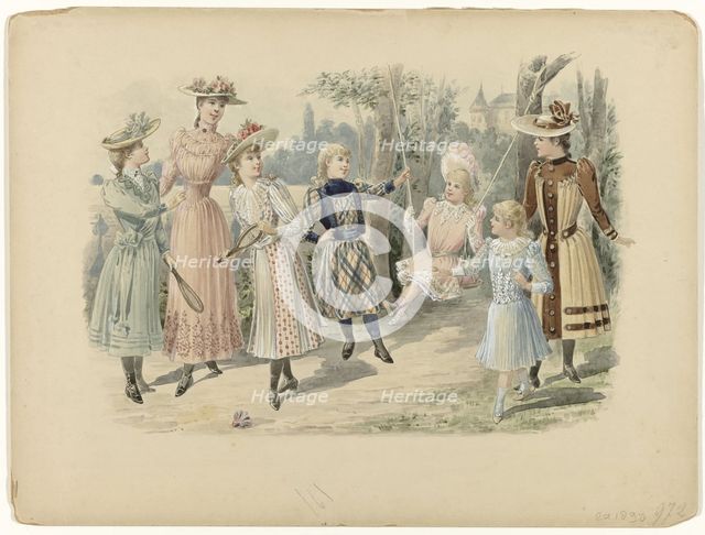Children's clothing 1890.  Creator: Lefranco.