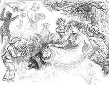Children's Day in the Country: The Favourite Teacher, 1881. Creator: Unknown