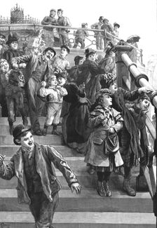 'Children's First View of the Sea 1891. Creator: R Barnes