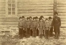 Children's Formation, 1909. Creator: Nikolai Georgievich Katanaev