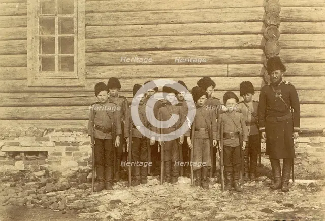 Children's Formation, 1909. Creator: Nikolai Georgievich Katanaev.