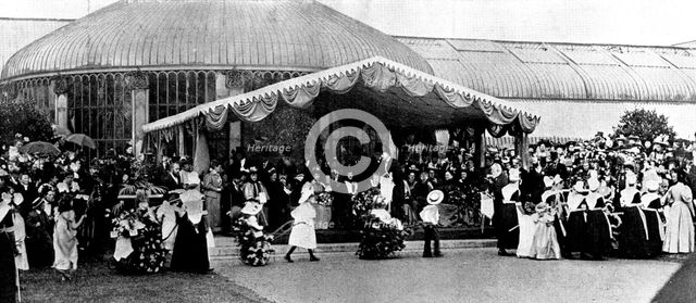Children's Floral Fête, Royal Botanical Society's Gardens, Regent's Park: the Royal Party..., 1895. Creator: Russell & Sons.