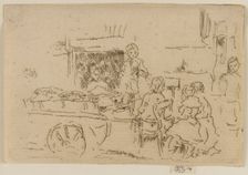 Children's Fruit Barrow, 1887. Creator: James Abbott McNeill Whistler