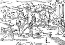 Children's games in 16th century