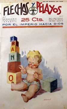 Children's magazine Flechas y Pelayos published in 1939 in San Sebastian
