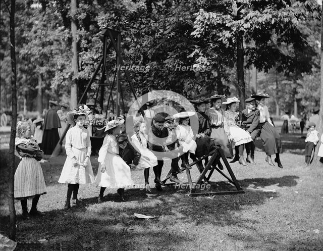 Children's playground, Belle Isle Park, Detroit, Mich., between 1900 and 1905. Creator: Unknown.