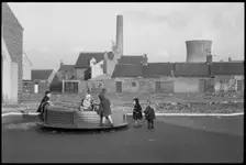 Children's playground, Lansdowne Street, Millfield, Sunderland, 1961. Creator: Eileen Deste