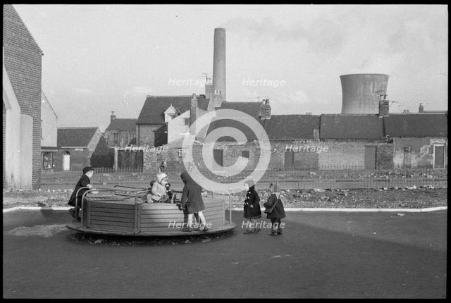 Children's playground, Lansdowne Street, Millfield, Sunderland, 1961. Creator: Eileen Deste.