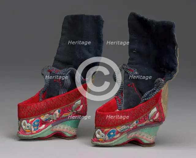 Children's Shoes, China, Qing dynasty(1644-1911), late 18th/ early 19th century. Creator: Unknown.