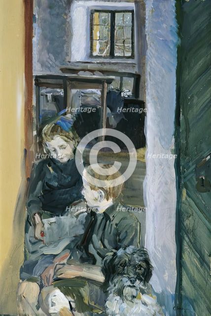 Children's study, around 1912/1913. Creator: Carl Fahringer.