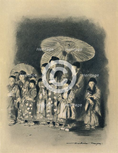 'Children Watching a Play', 1903. Artist: Mortimer L Menpes.