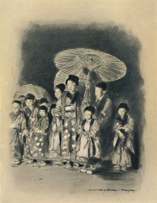 Children Watching a Play 1903. Artist: Mortimer L Menpes