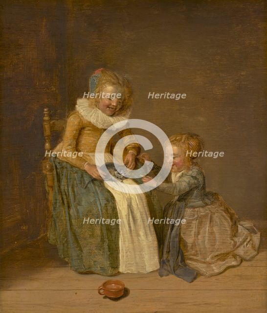 Children With A Cat, 1631. Creator: Dirck Hals.