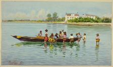 Children with Boat on Venetian Lagoon, n.d. Creator: G. Paolini