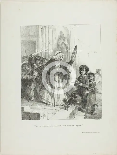 Children these days are a bad lot!, 1827. Creator: Auguste Raffet.