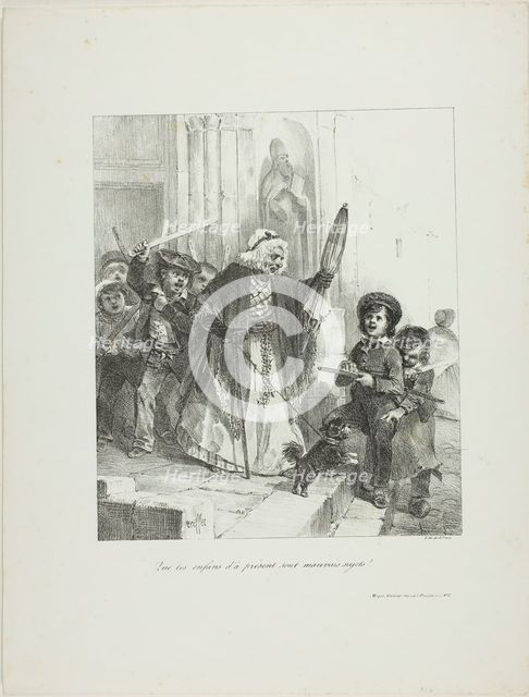 Children these days are a bad lot!, 1827. Creator: Auguste Raffet.