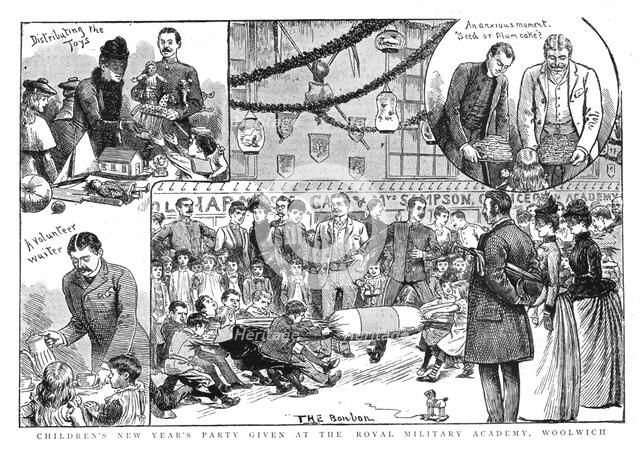 ''Children's New Year's Party given by the Royal Military Academy at Woolwich', 1890. Creator: Unknown.