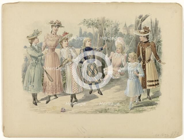 Children's clothing 1890.  Creator: Lefranco.