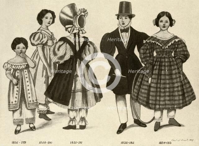 'Children's clothing from 1820-1840', 1907, (1937). Creator: Cecil W Trout.