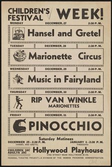 Children's Festival, Week! Los Angeles, 1937. Creator: Unknown