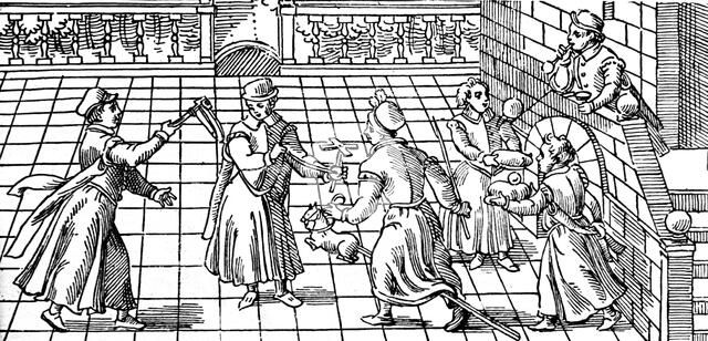Children's games in the 16th century. Artist: Unknown