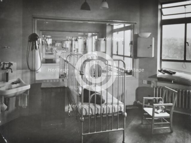 Children's isolation wards, Brook General Hospital, London, 1948.  Artist: Unknown.