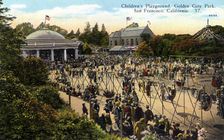 Children's playground, Golden Gate Park, San Francisco, California, USA, 1922