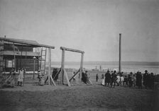 Children's playground on Lake Shira, 1900-1917. Creator: LI Vonago