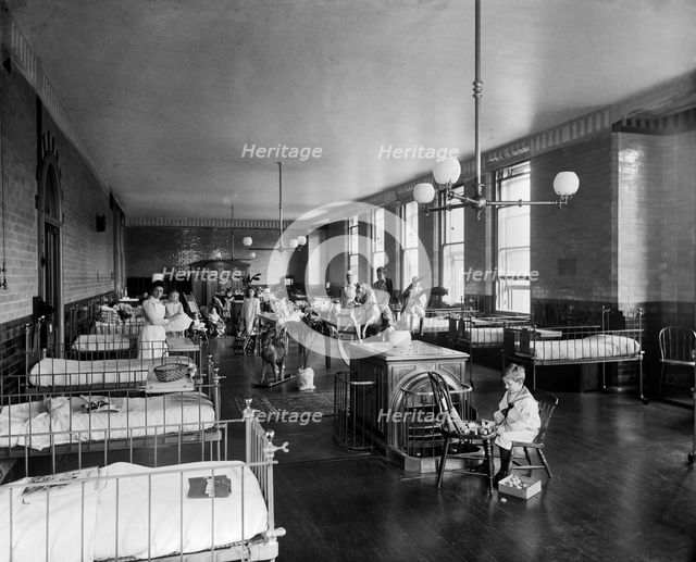 Children's ward, Hospital for Sick Children, Great Ormond Street, London, 1893. Artist: Bedford Lemere and Company.