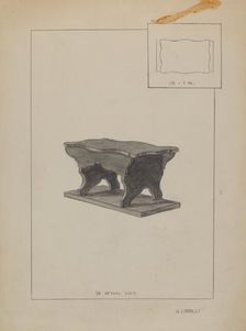 Child's Bench, c. 1936. Creator: Albert Camilli