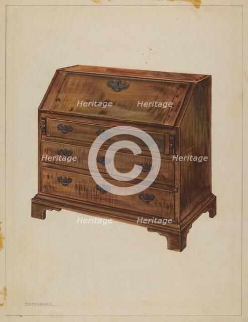 Child's Desk, c. 1937. Creator: Ernest Busenbark.