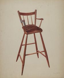 Child's High Chair, 1939. Creator: Herman O. Stroh