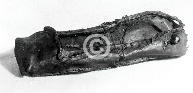 Child's Horned Toe Shoe, England, 16th century. Creator: Unknown.