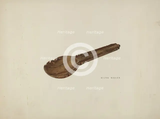 Childs Porridge Spoon, c. 1939. Creator: Milton Bevier.