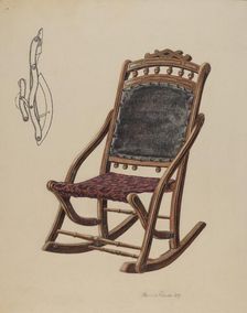 Child's Rocking Chair, 1939. Creator: Clarence Secor