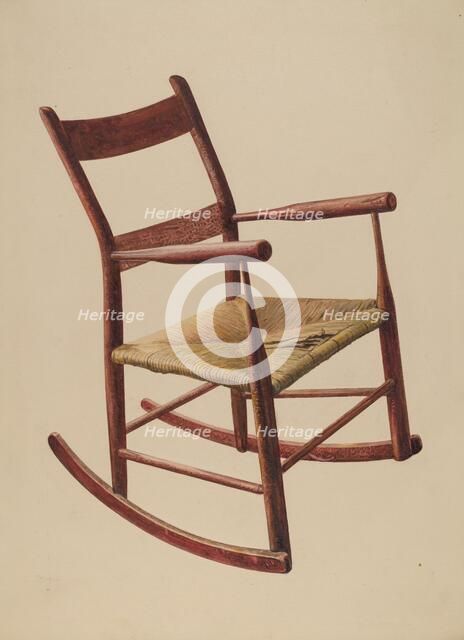 Child's Rocking Chair, c. 1942. Creator: Herman O. Stroh.