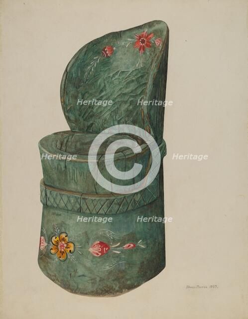 Child's stool chair, 1939. Creator: Alfonso Moreno.